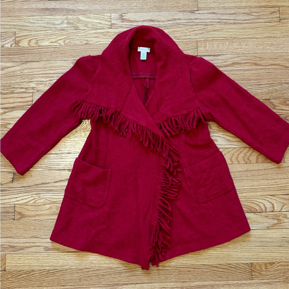 Chicos Fringe Cardigan